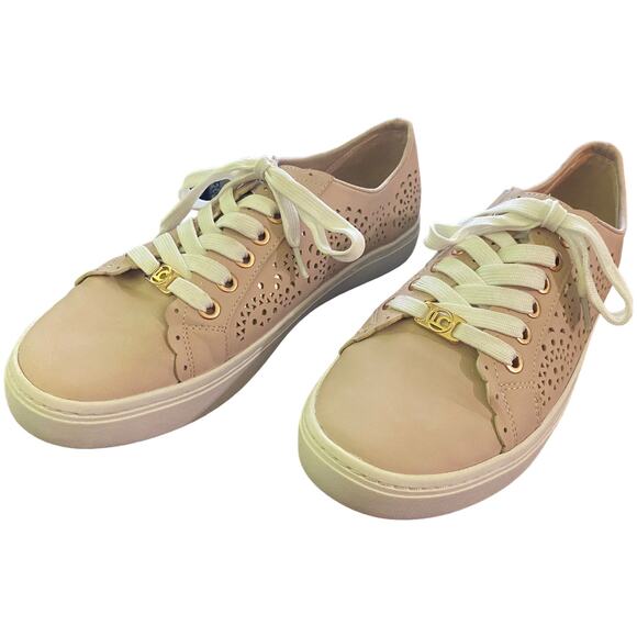 Liz Claiborne Winslow Laser Cut Blush Pink Sneakers Size 7.5 - Picture 1 of 8
